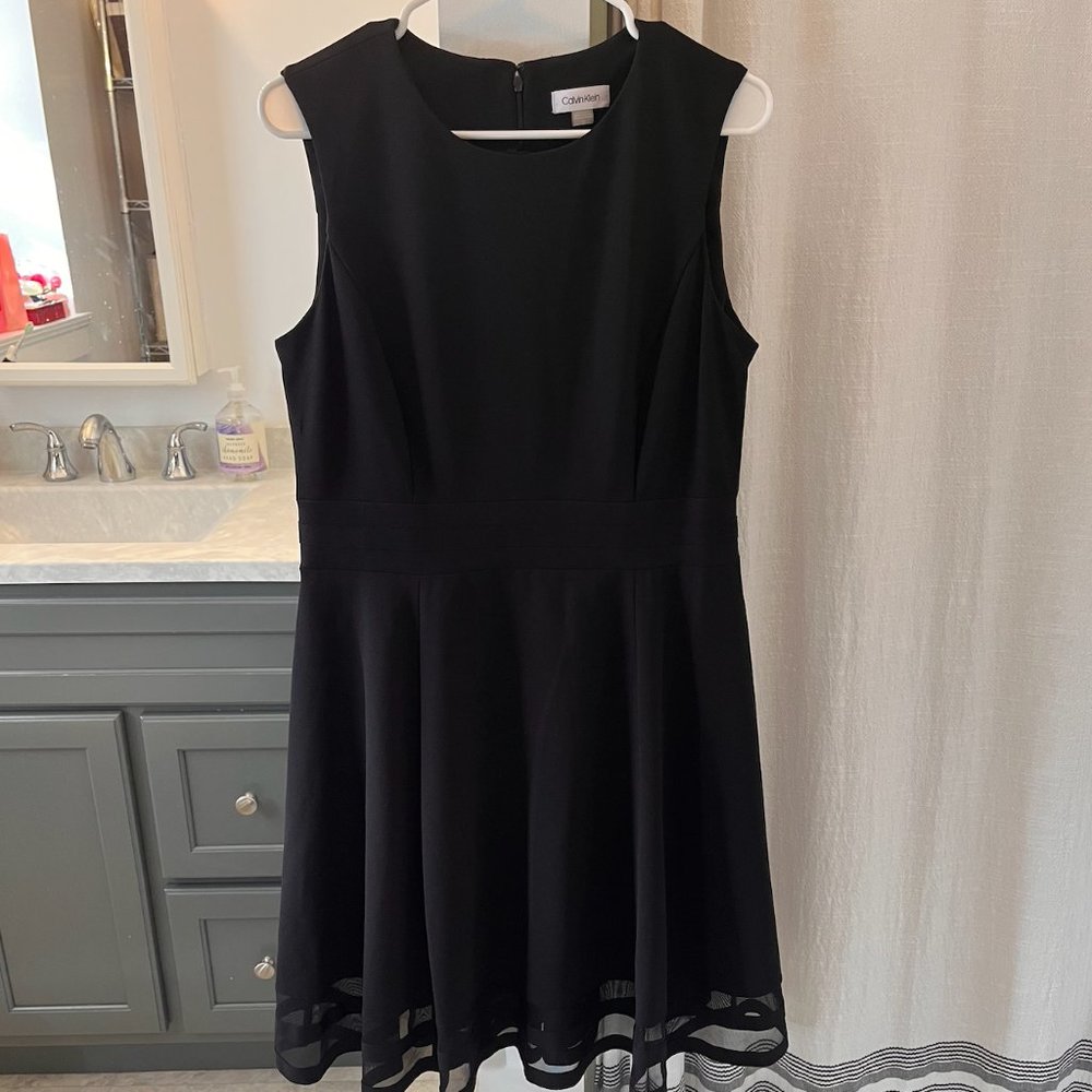 Black Calvin Klein Sleeveless Midi Dress